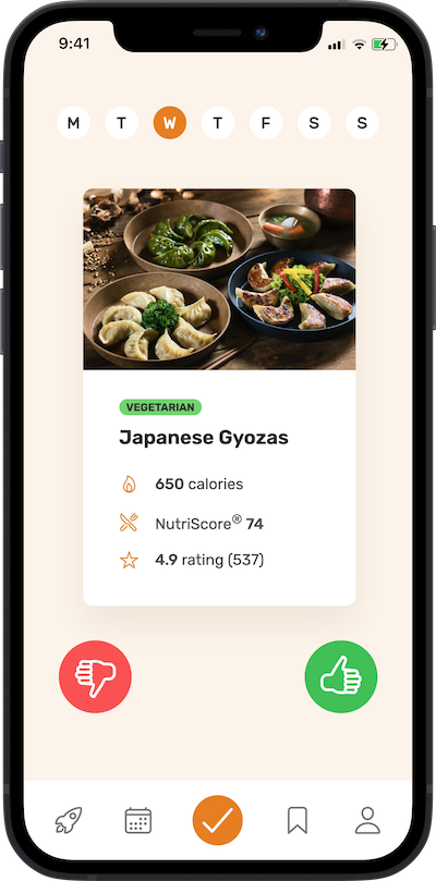 iPhone app meal plan